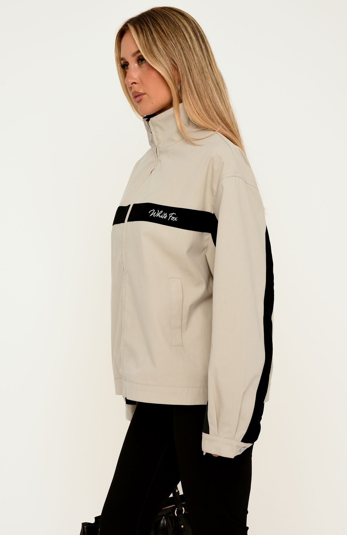 Trending Wilhemina Funnel Neck Jacket StoneBlack