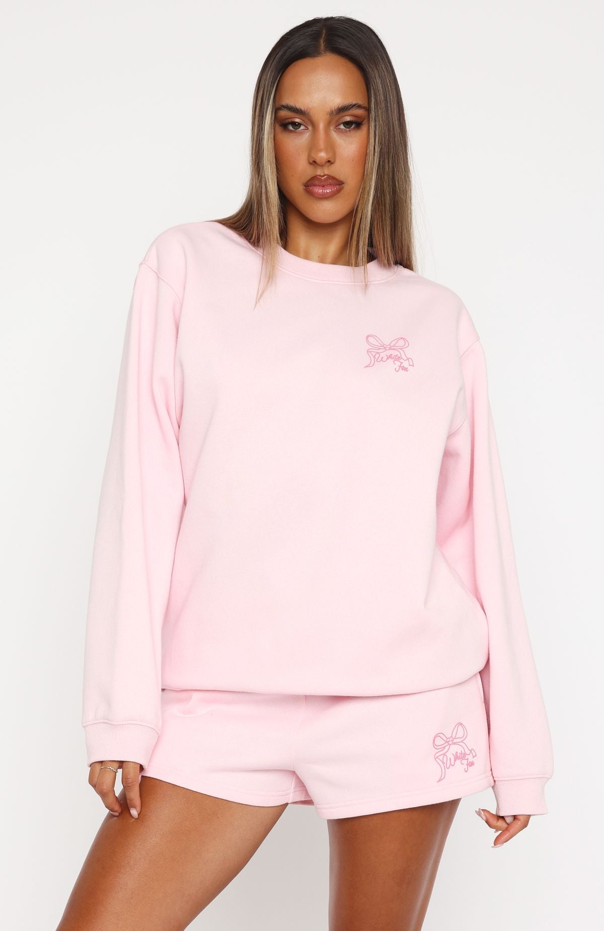 Trending Love You Forever Oversized Sweater Pink