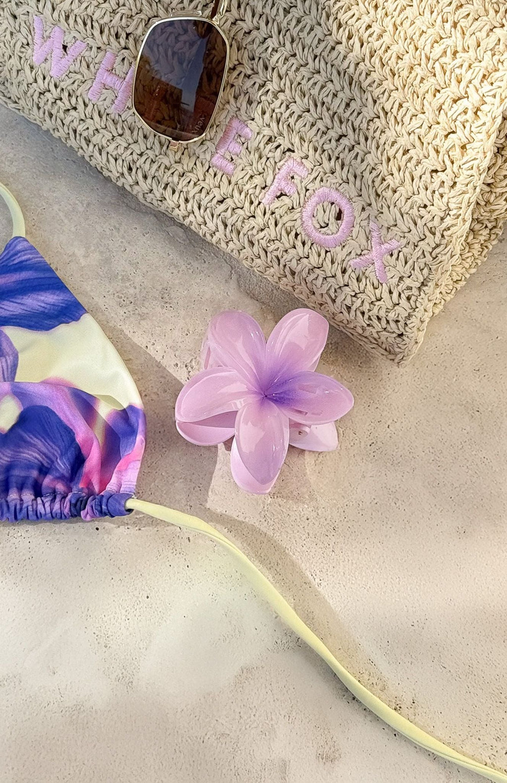 Trending Floral Charm Hair Clip Lilac