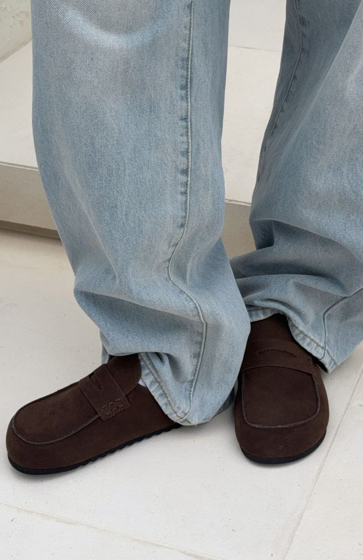 Trending Cayson Loafer Slides Chocolate Faux Suede