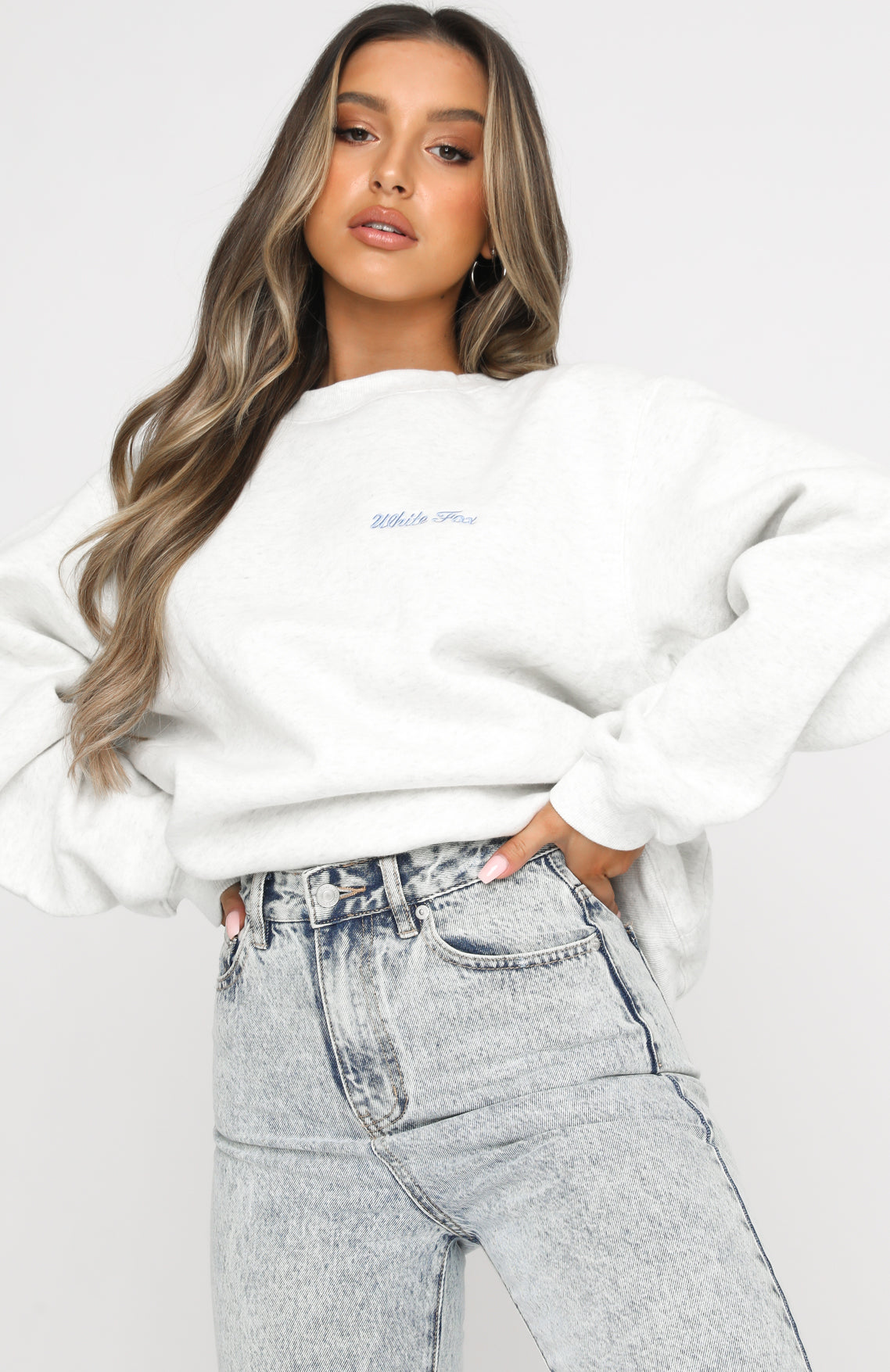 Trending Steal Your Heart Oversized Sweater Grey Marle