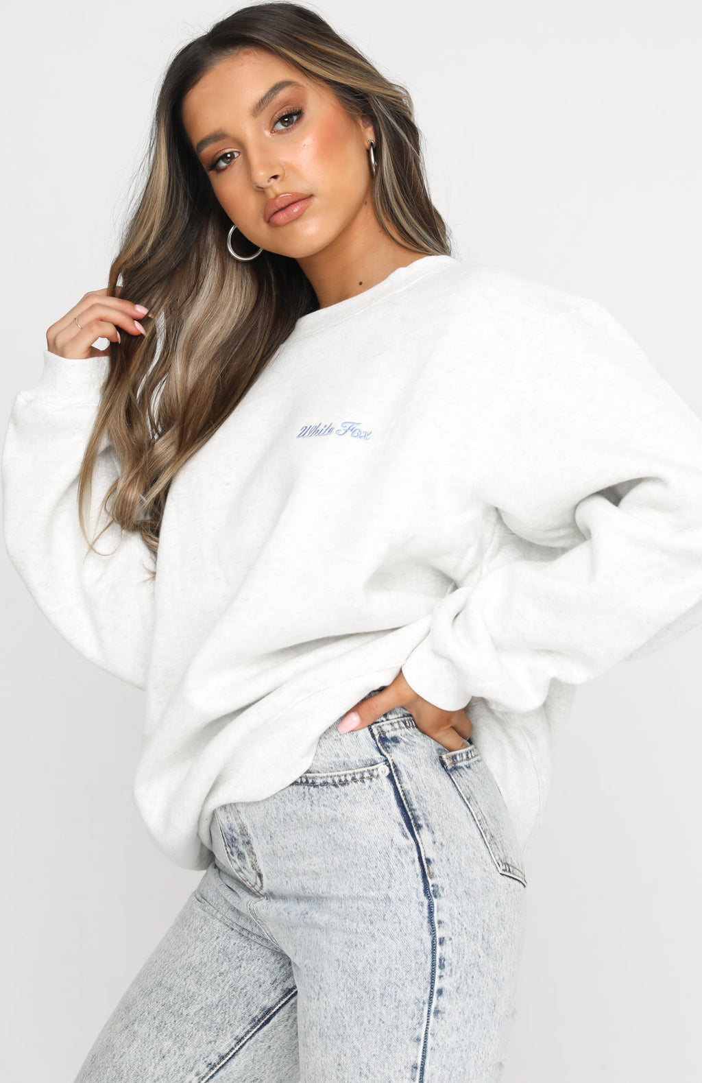 Trending Steal Your Heart Oversized Sweater Grey Marle