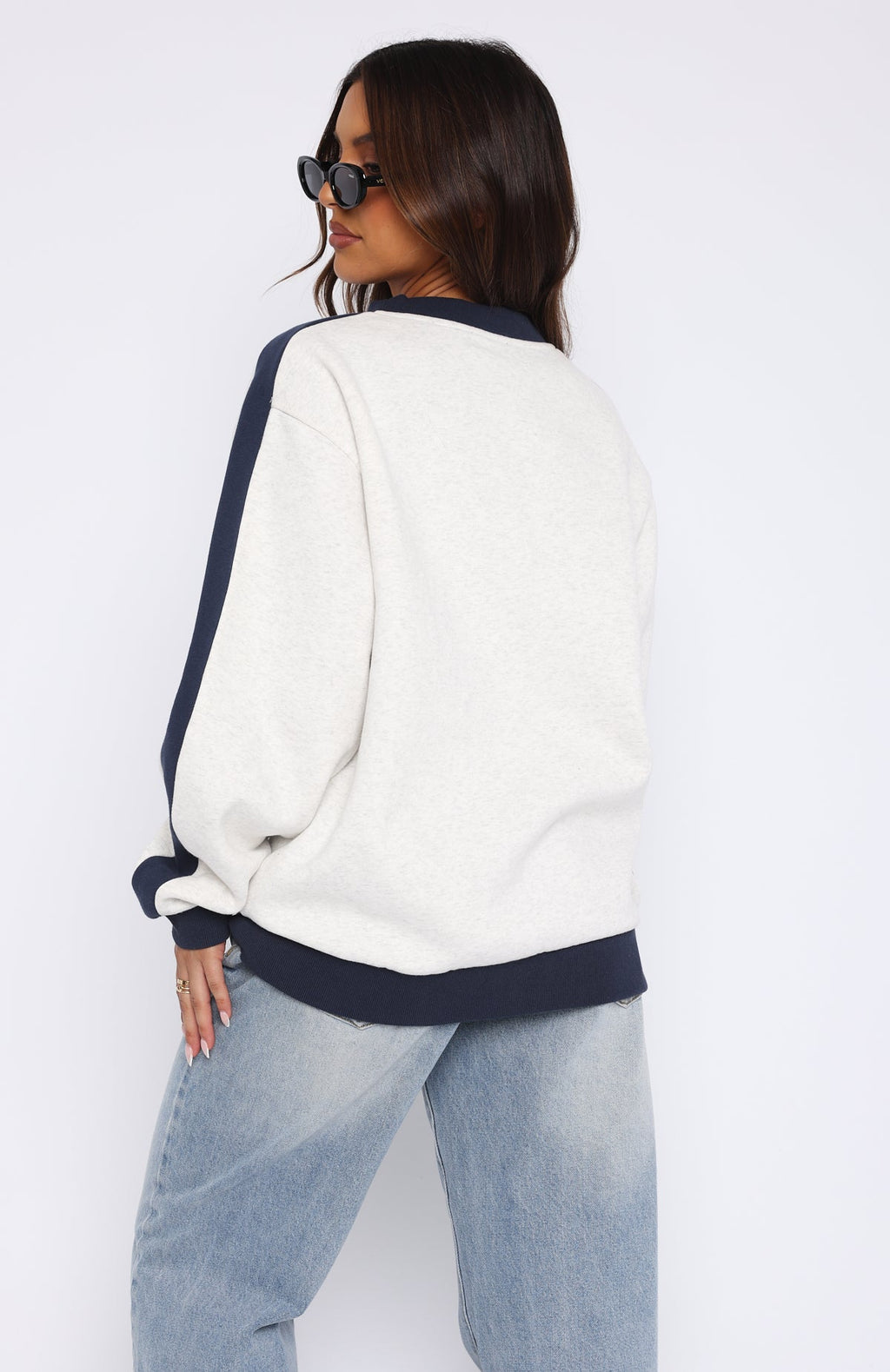 Trending Play For It Oversized Sweater Grey Marle