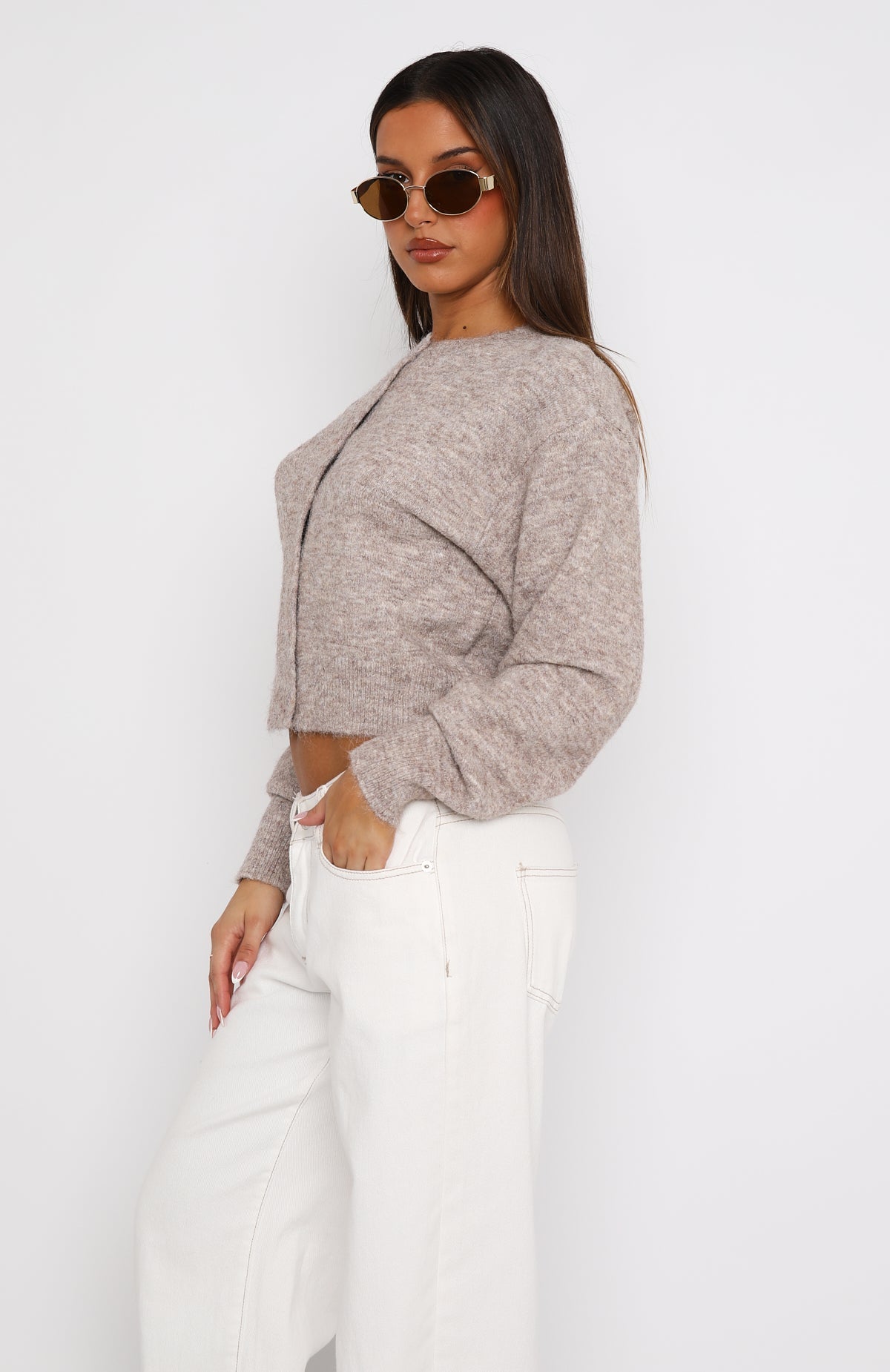 Trending Warm Whispers Knit Cardigan Taupe