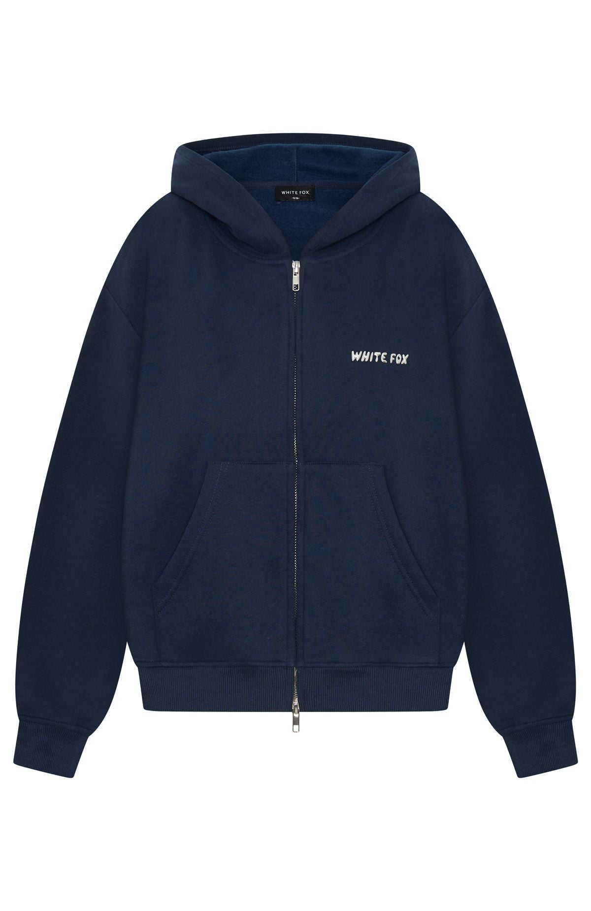 Trending Test Drive Boxy Zip Front Hoodie Dark Navy