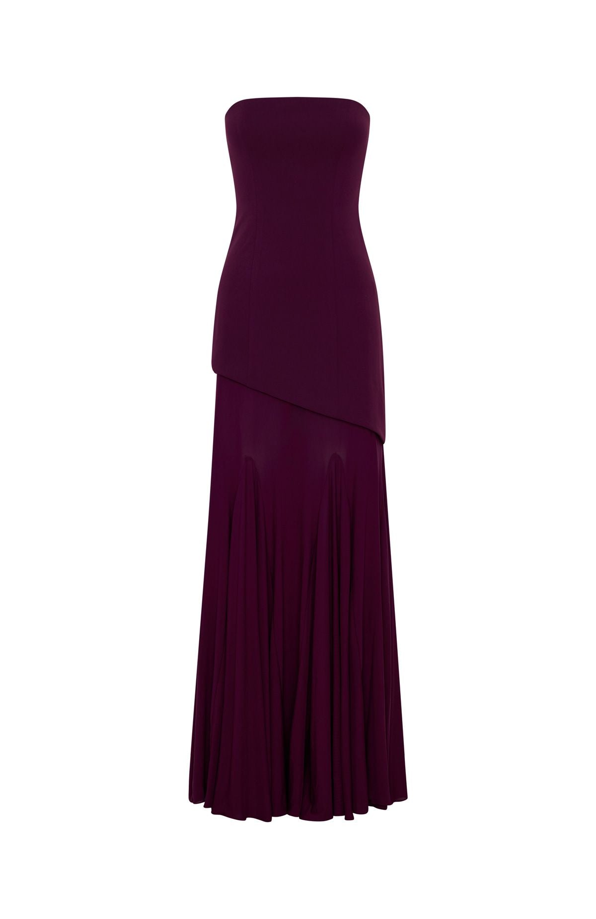 Trending Sending My Best Strapless Maxi Dress Burgundy