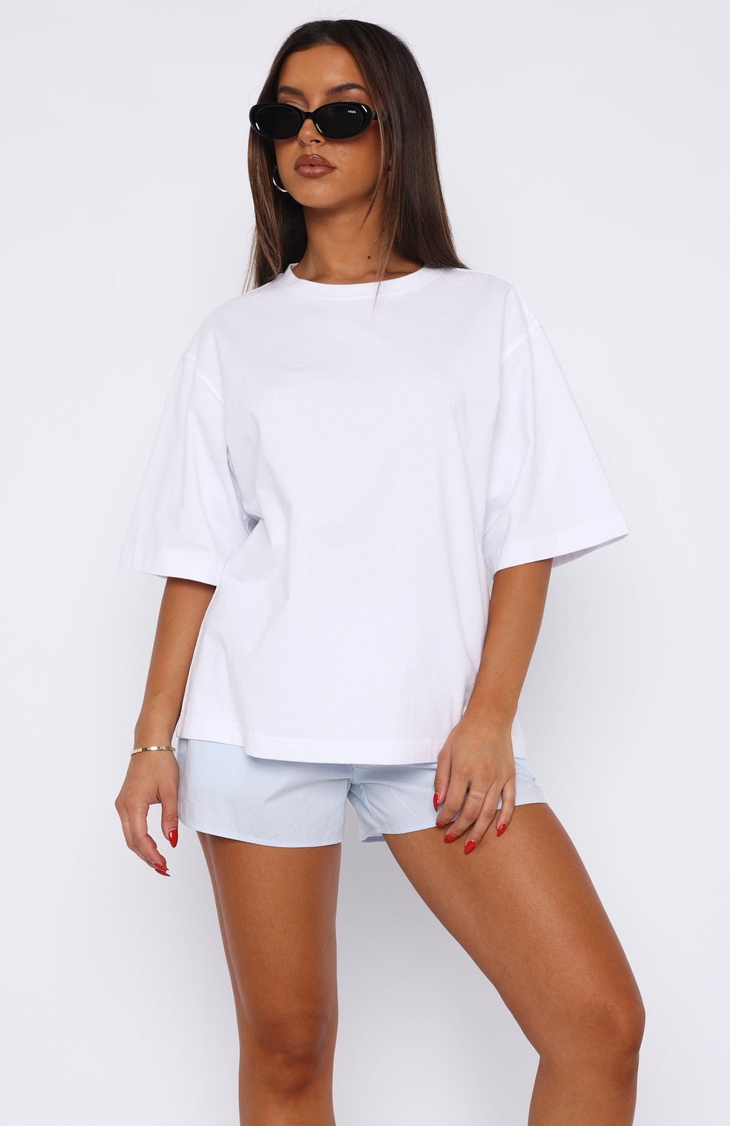 Trending Let It Out Oversized Tee White