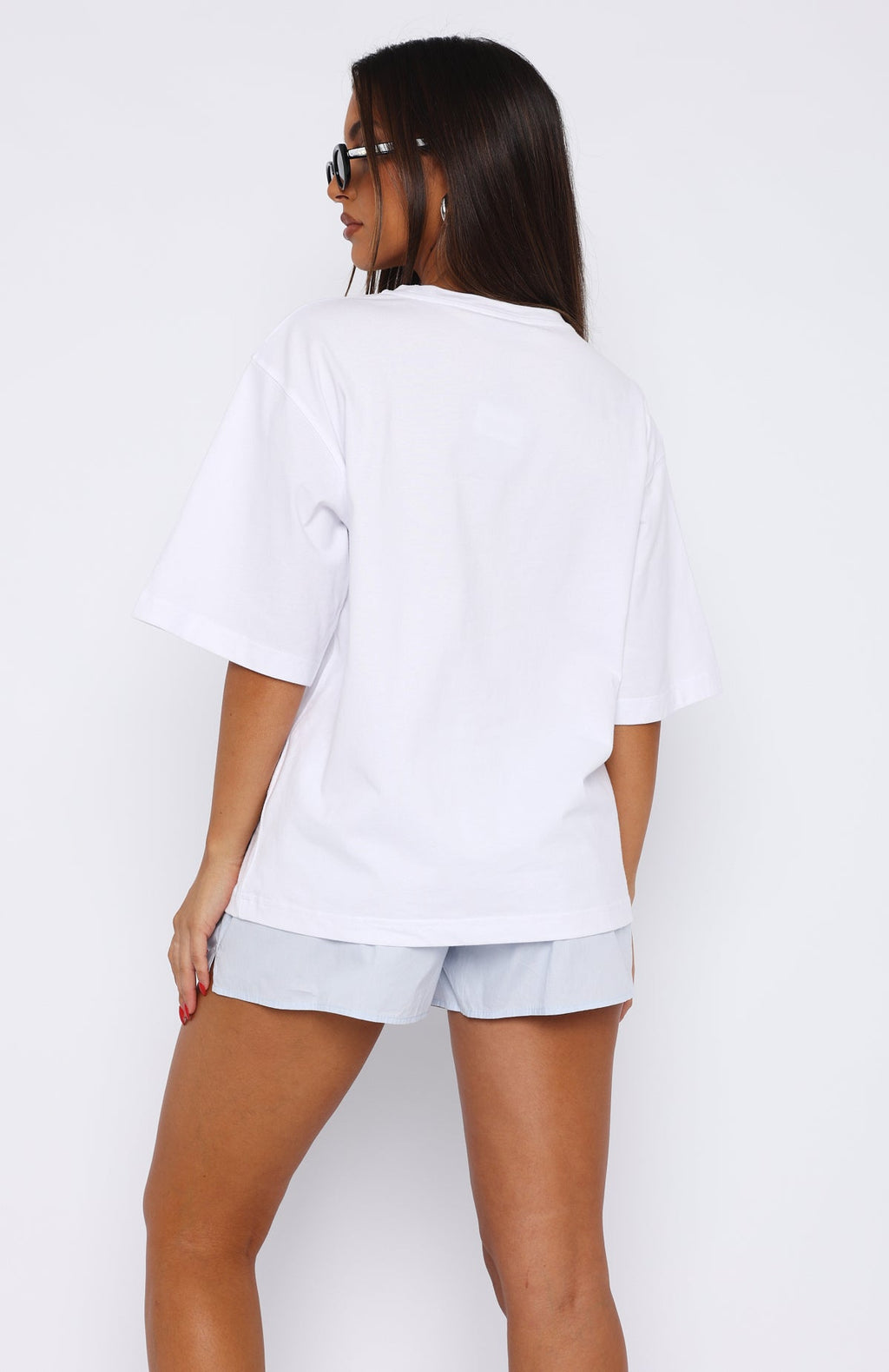 Trending Let It Out Oversized Tee White