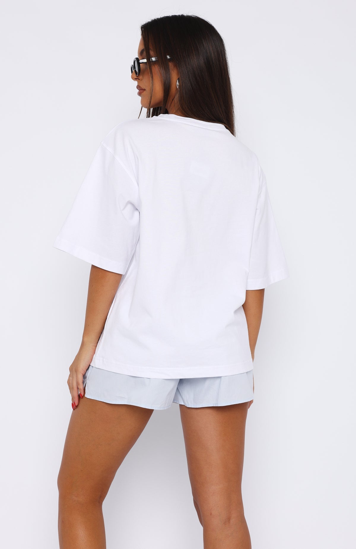 Trending Let It Out Oversized Tee White
