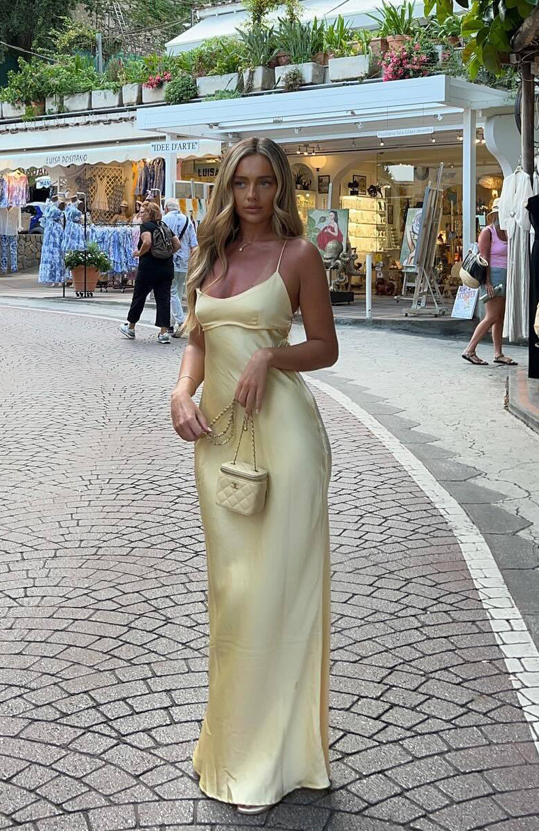 Trending Its Not The Same Maxi Dress Lemon