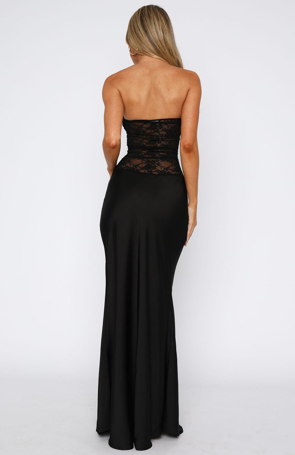 Trending Fall In Love With You Strapless Maxi Dress Black