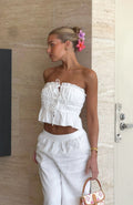 Trending Secret Society Strapless Top White