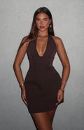 Trending Feelings For You Mini Dress Chocolate
