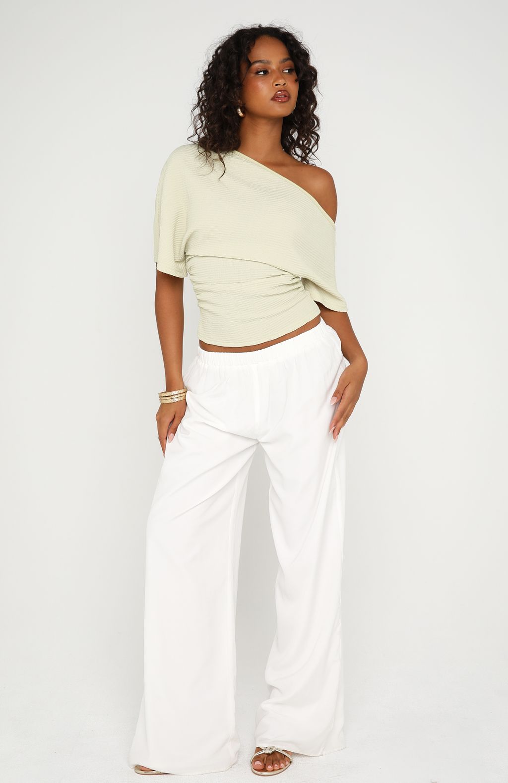 Trending Fateful Moment Cinched Top Matcha