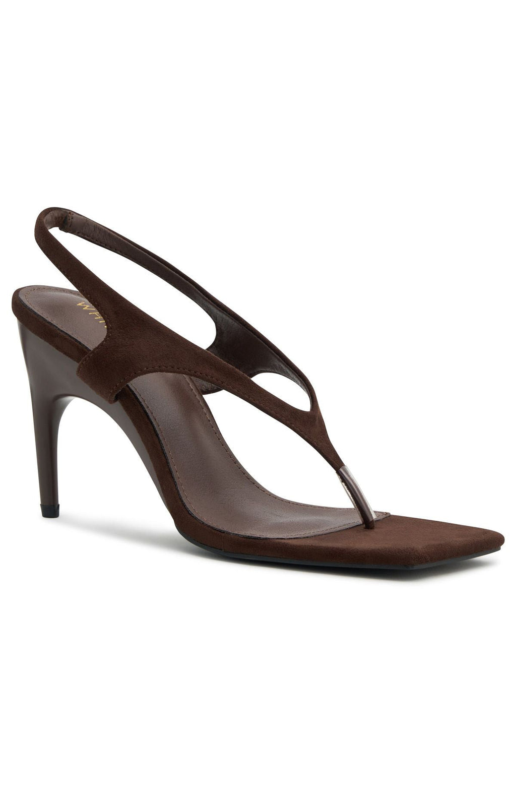 Trending Barbod Slingback Heels Chocolate Faux Suede