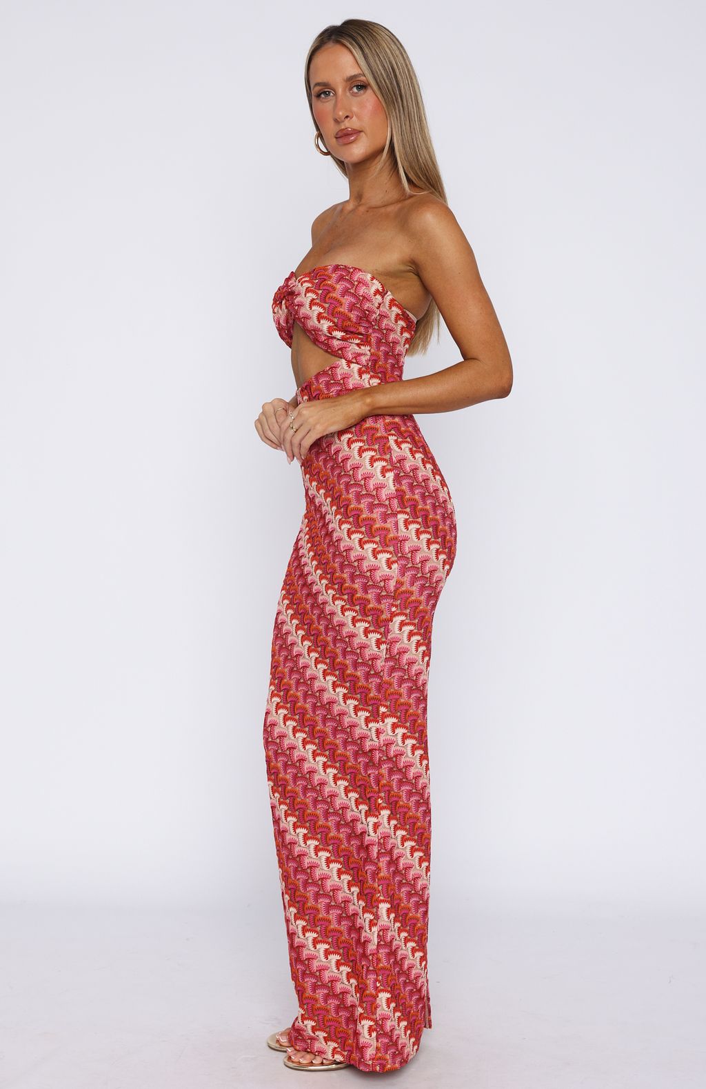 Trending Rock Your World Strapless Maxi Dress Berry