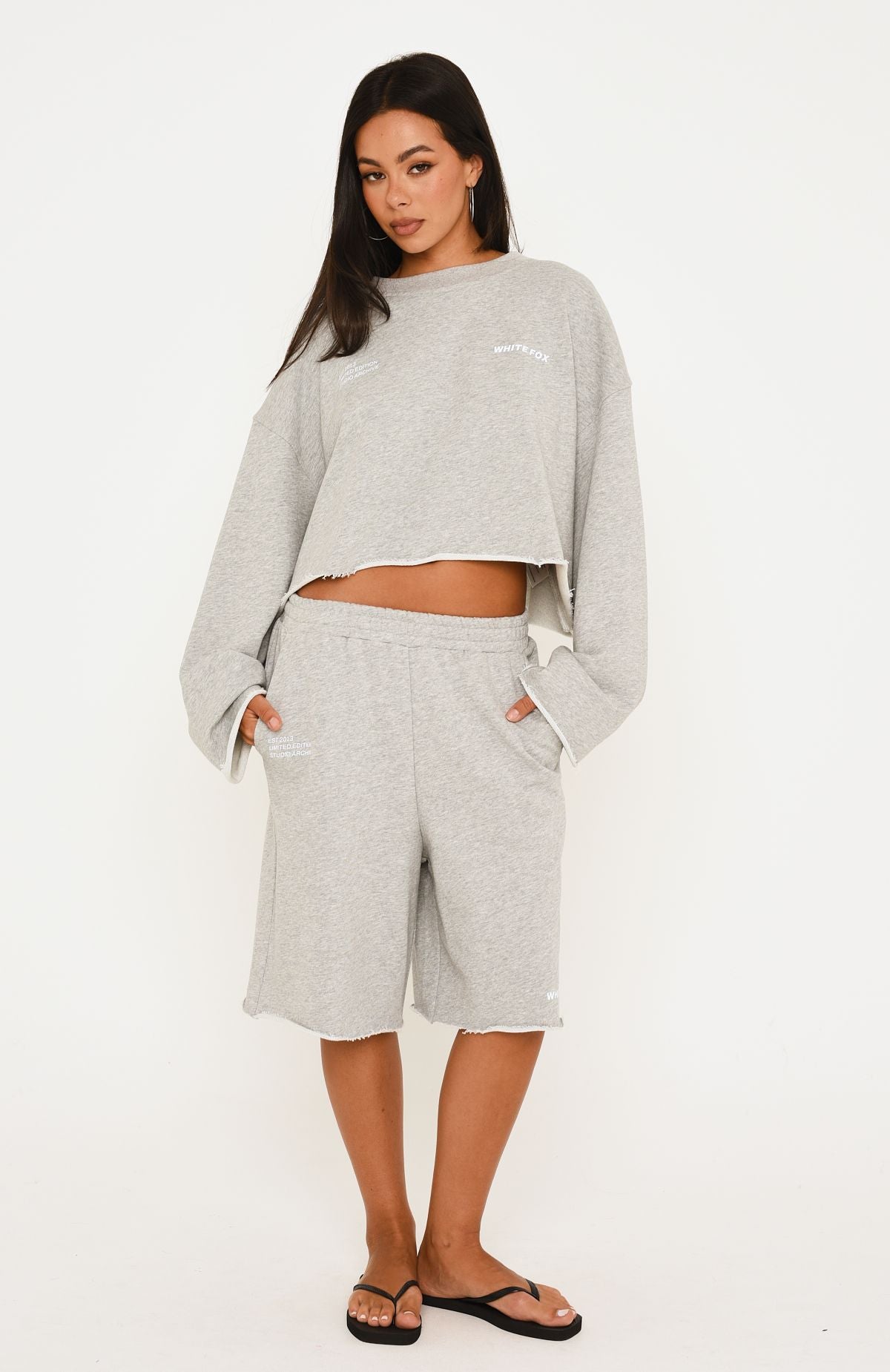 Trending It Must Be A Sign Oversized Sweater Dark Grey Marle