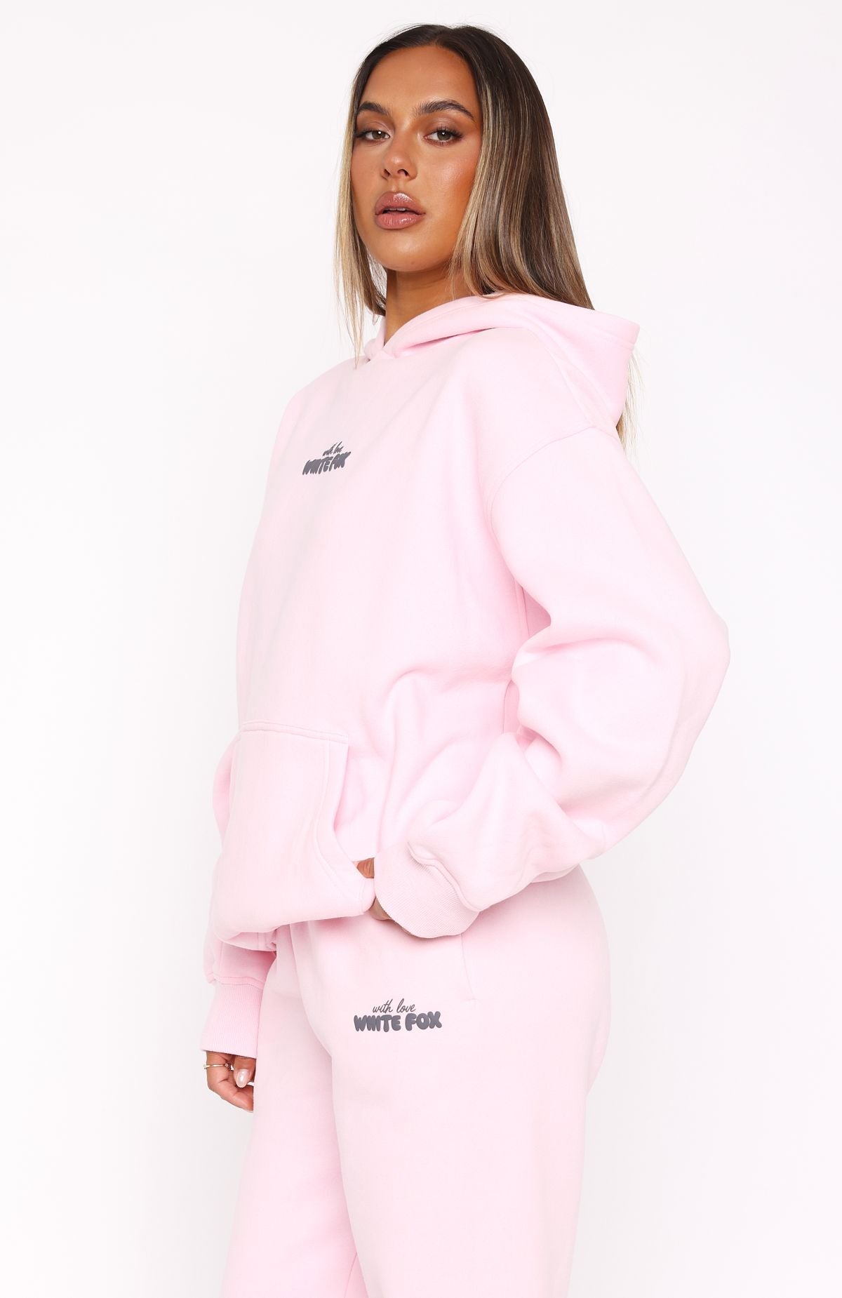 Trending With Love In The Moment Oversized Hoodie Pink