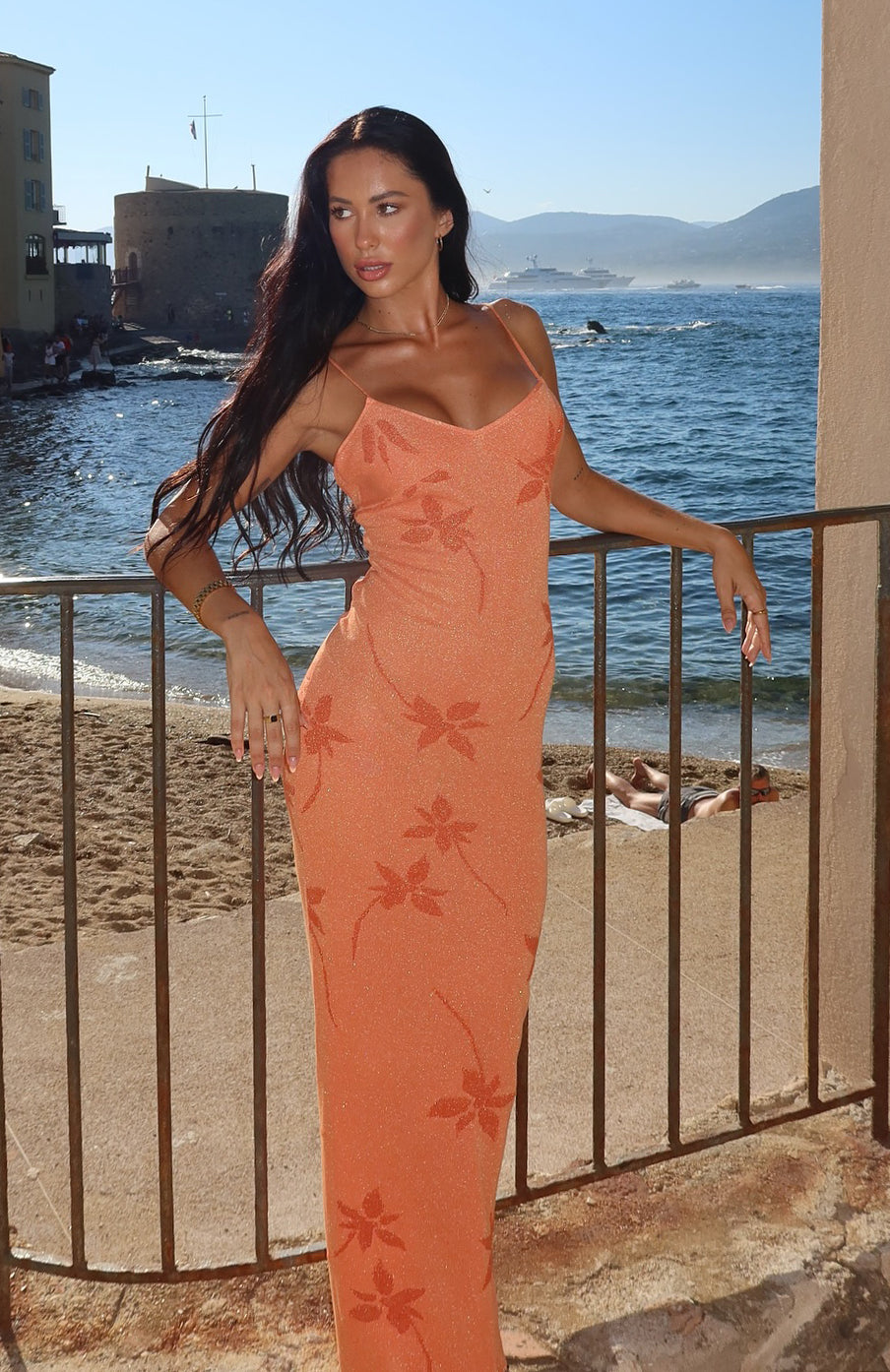 Trending Trust Issues Maxi Dress Orange