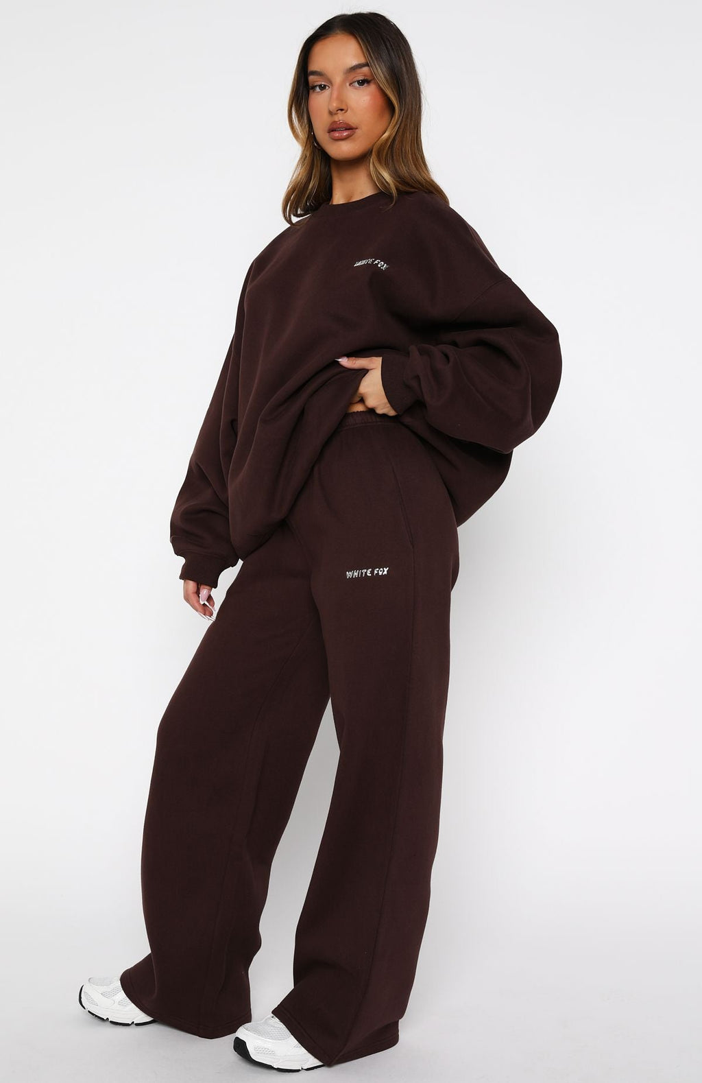 Trending Test Drive Wide Leg Sweatpants Chocolate