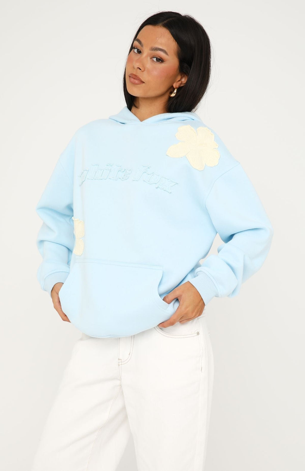 Trending Sunkissed Bloom Oversized Hoodie Blue
