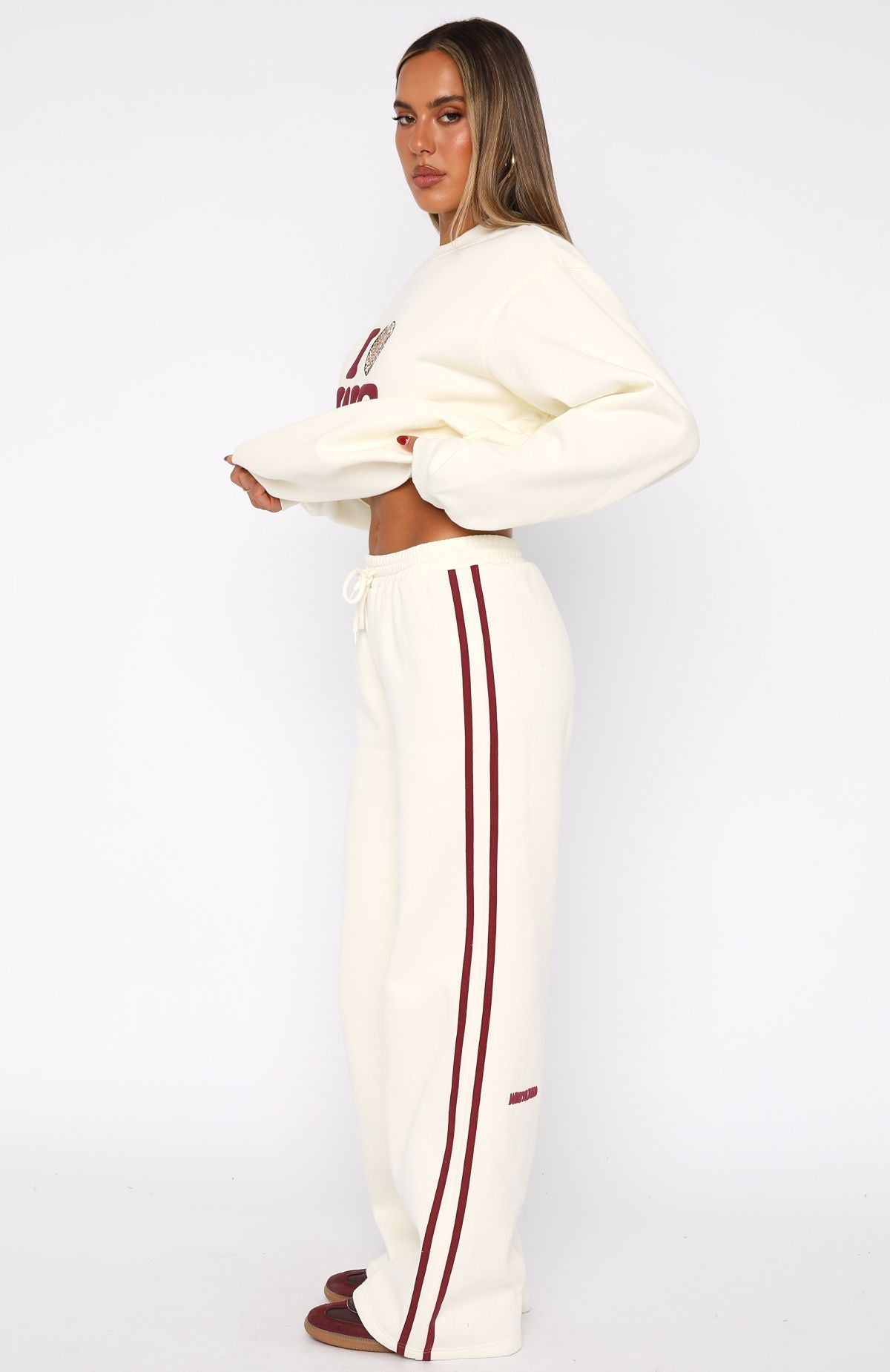Trending 11th Street Out & About Wide Leg Sweatpants Cake Batter