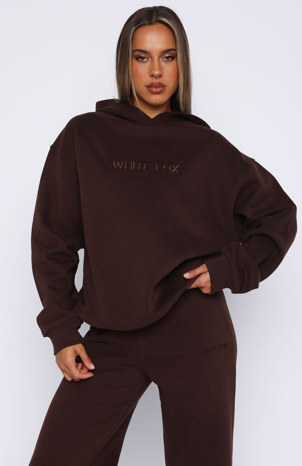Trending Stay Lifted Oversized Hoodie Bitter Chocolate