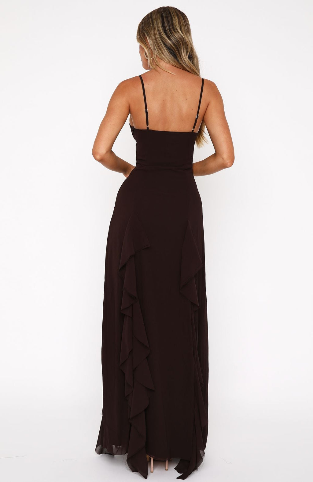 Trending Summer Solstice Maxi Dress Chocolate