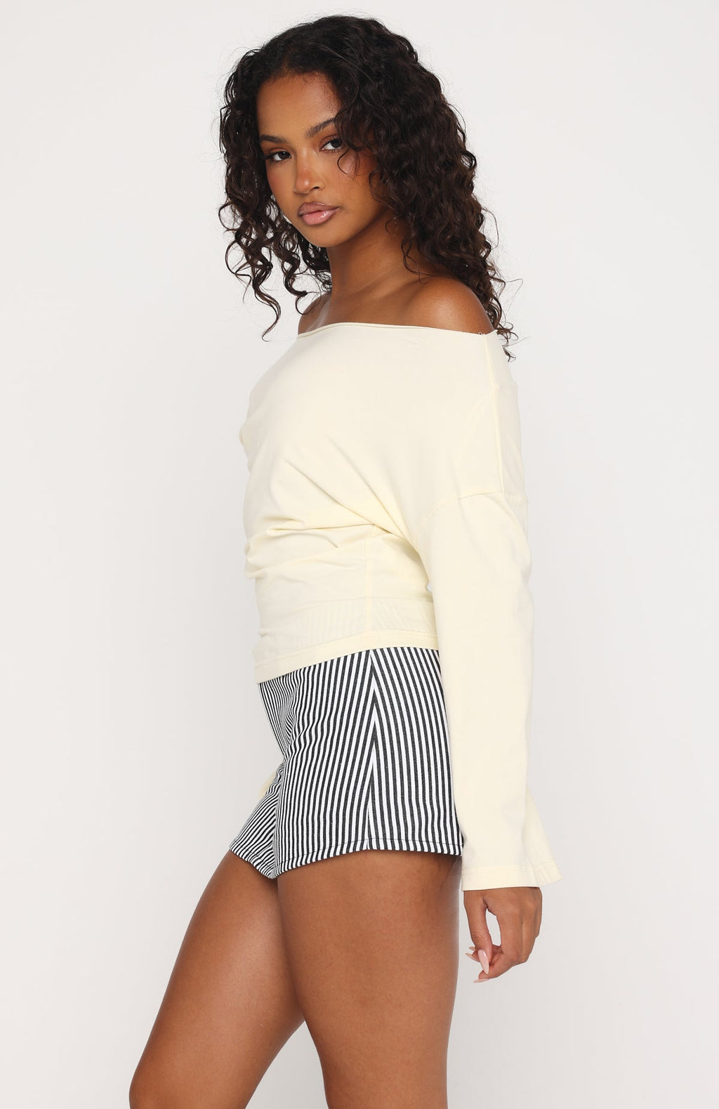 Trending Back To Business Mini Skort Black Stripe