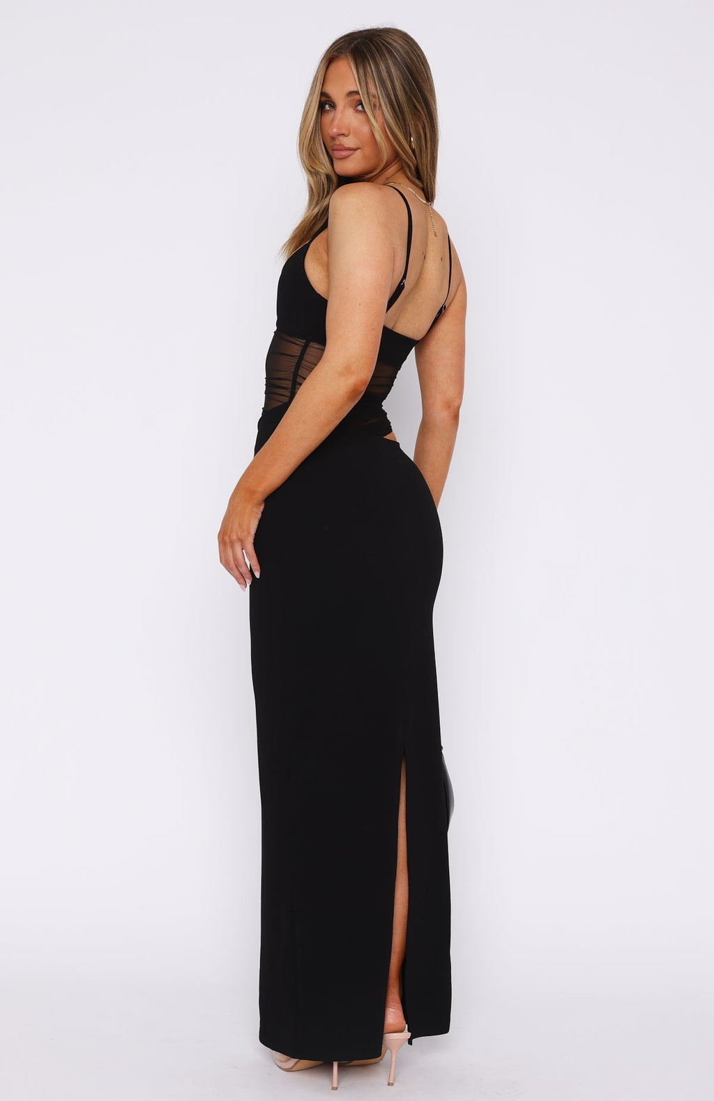 Trending Call Me Up Maxi Dress Black