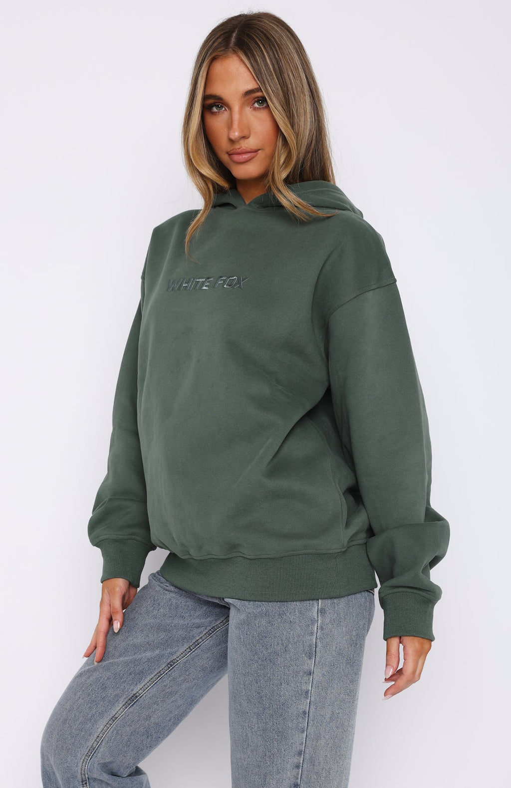 Trending Stay Lifted Oversized Hoodie Dark Green