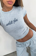 Trending The Original Baby Tee Grey Marle