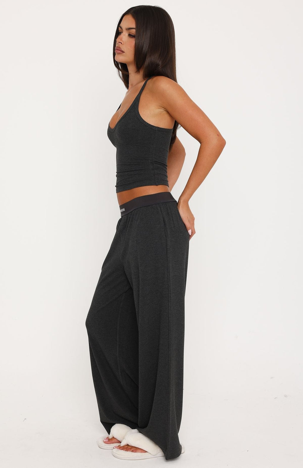 Trending Snooze Mode Pyjama Pants Charcoal Marle