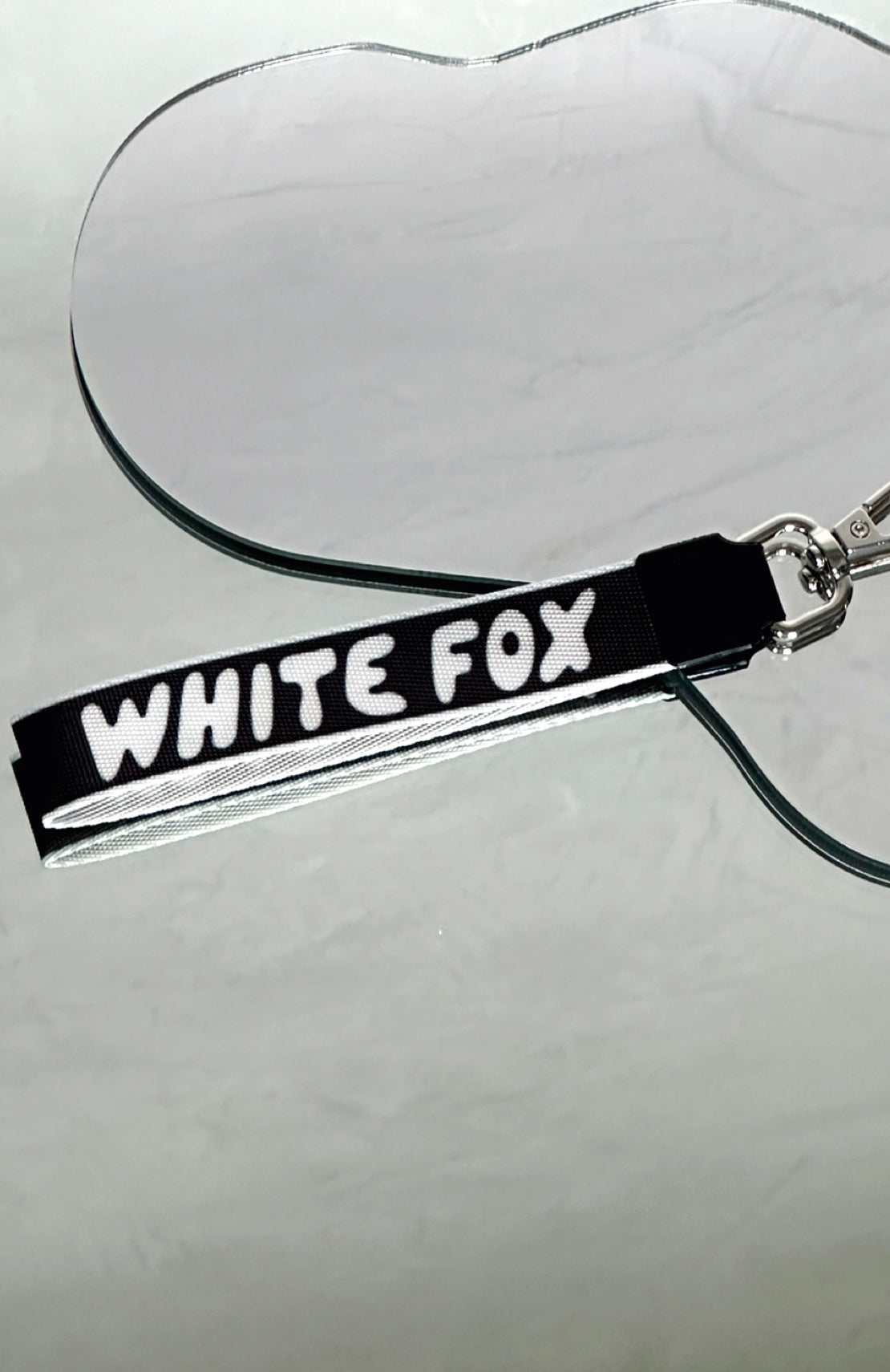 Trending Next Level Strap Keychain BlackWhite