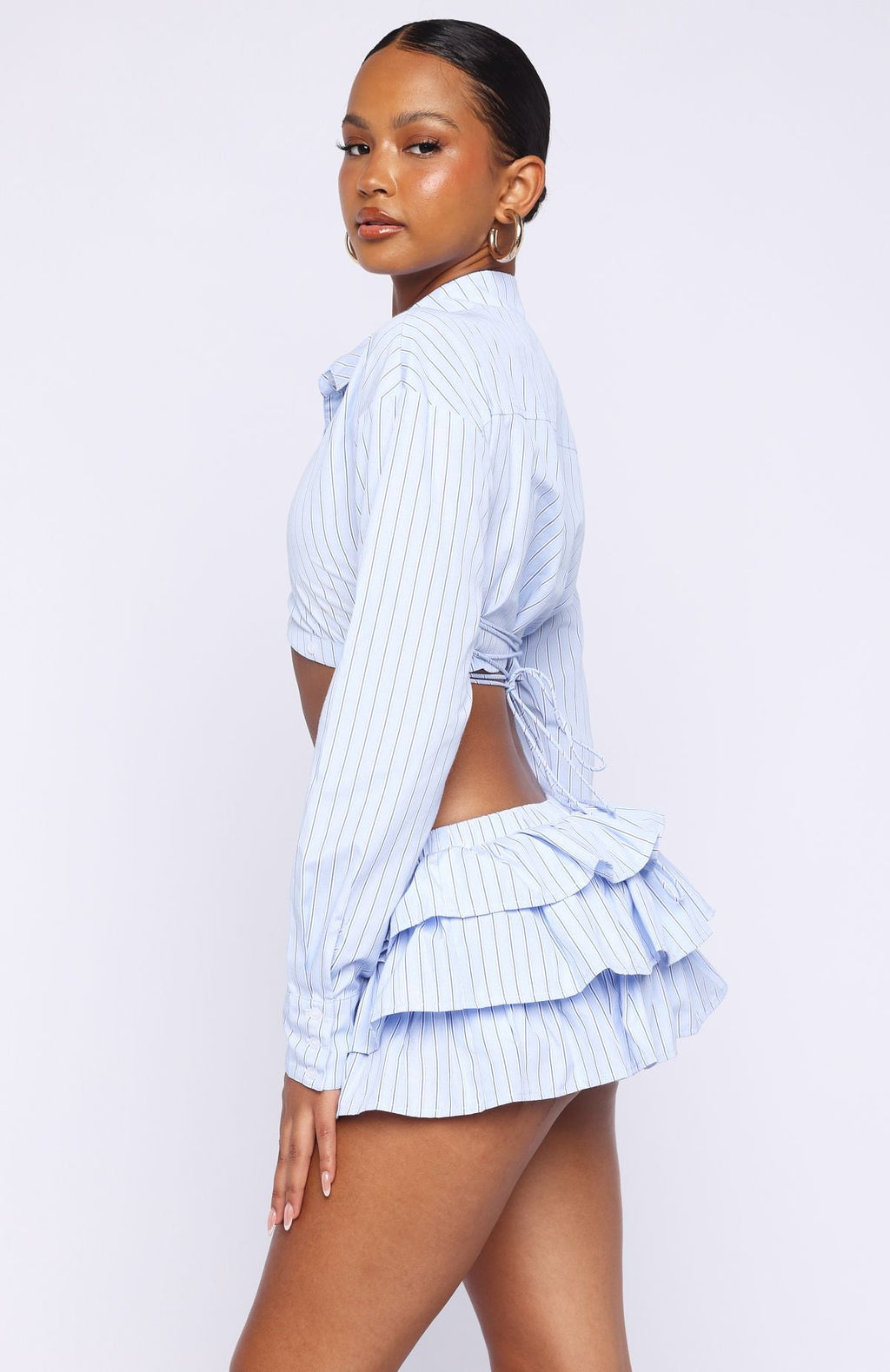 Trending Lightening Hour Long Sleeve Shirt Sky Blue
