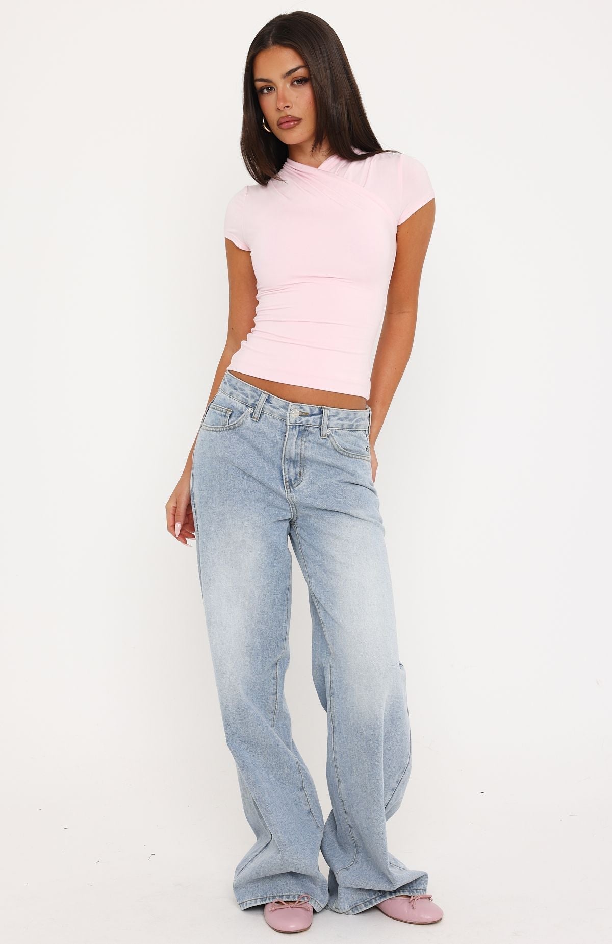 Trending Just Cant Resist Short Sleeve Top Baby Pink