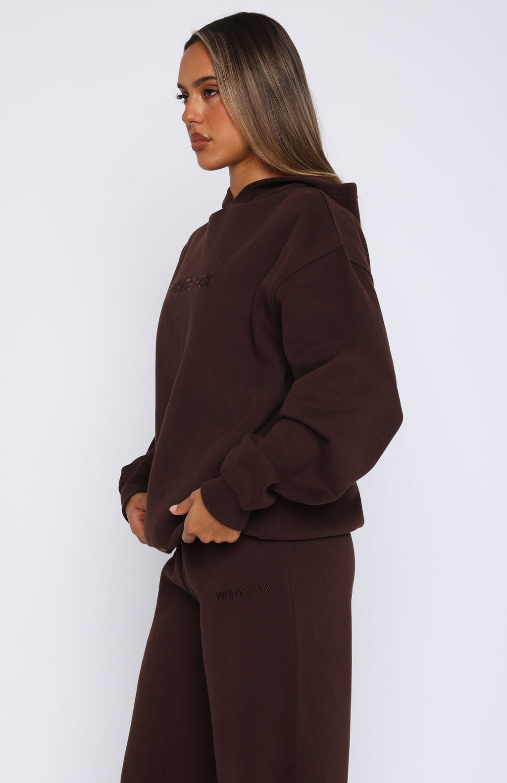 Trending Stay Lifted Oversized Hoodie Bitter Chocolate