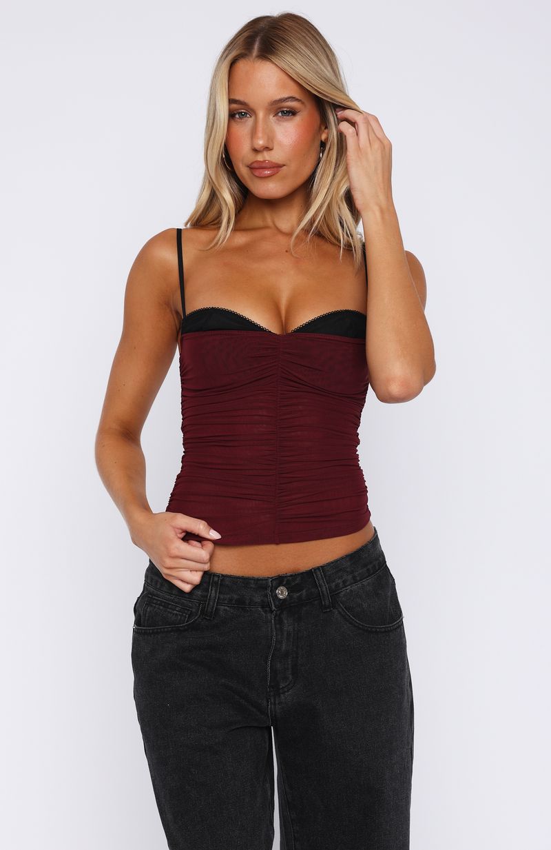 Trending Remind Me Again Bustier Burgundy