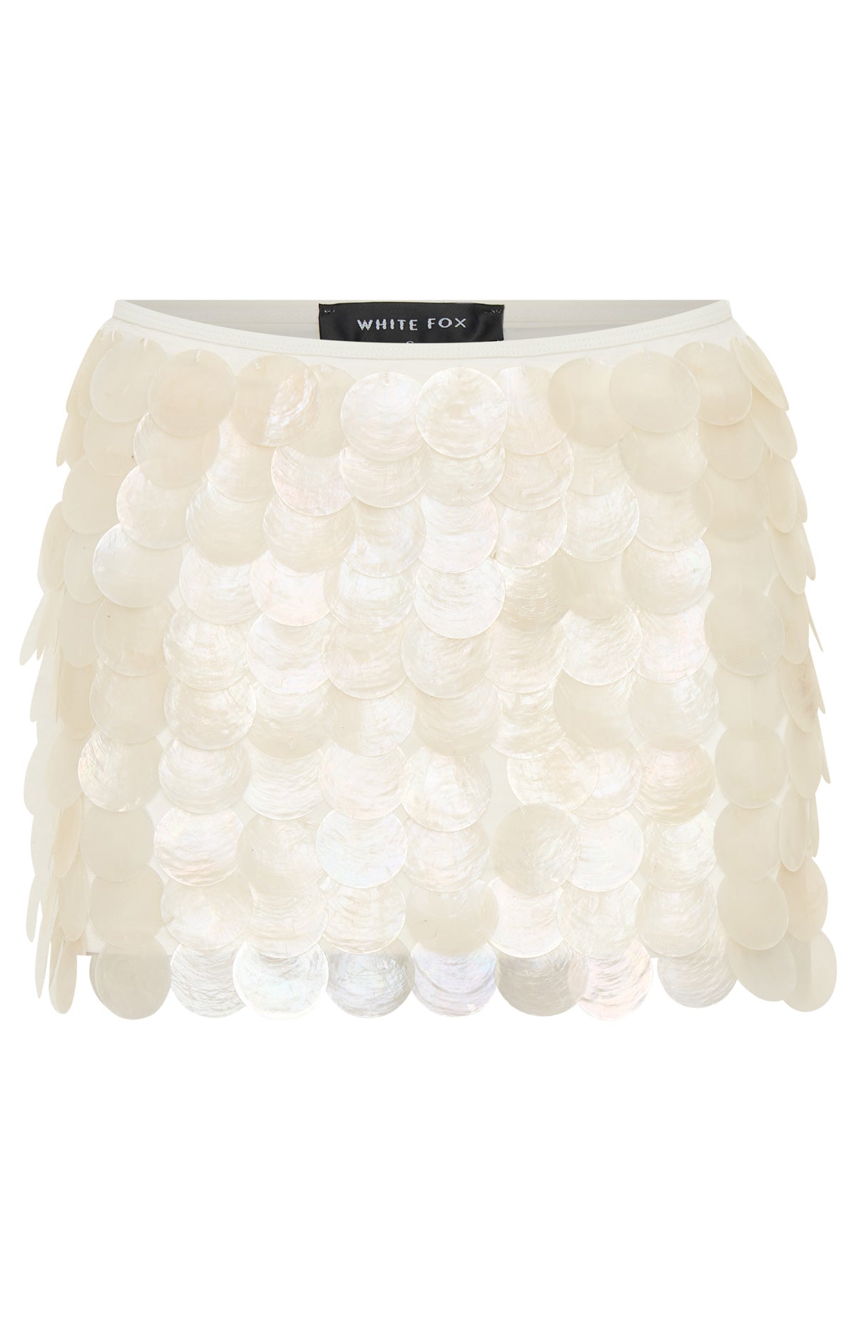 Trending Forgiven Aura Shell Mini Skirt White