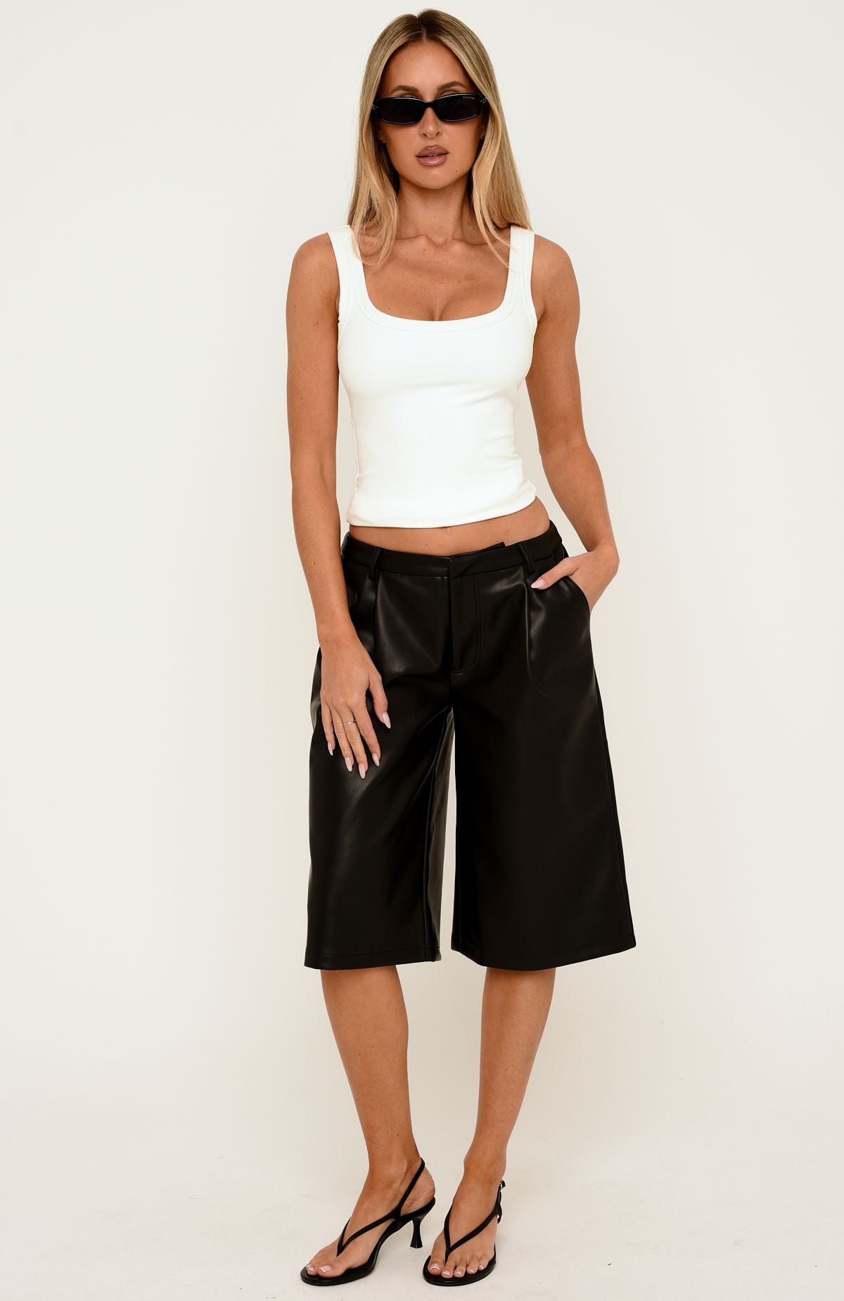 Trending So Different PU Shorts Black
