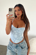 Trending Broken Dreams Bustier Baby Blue