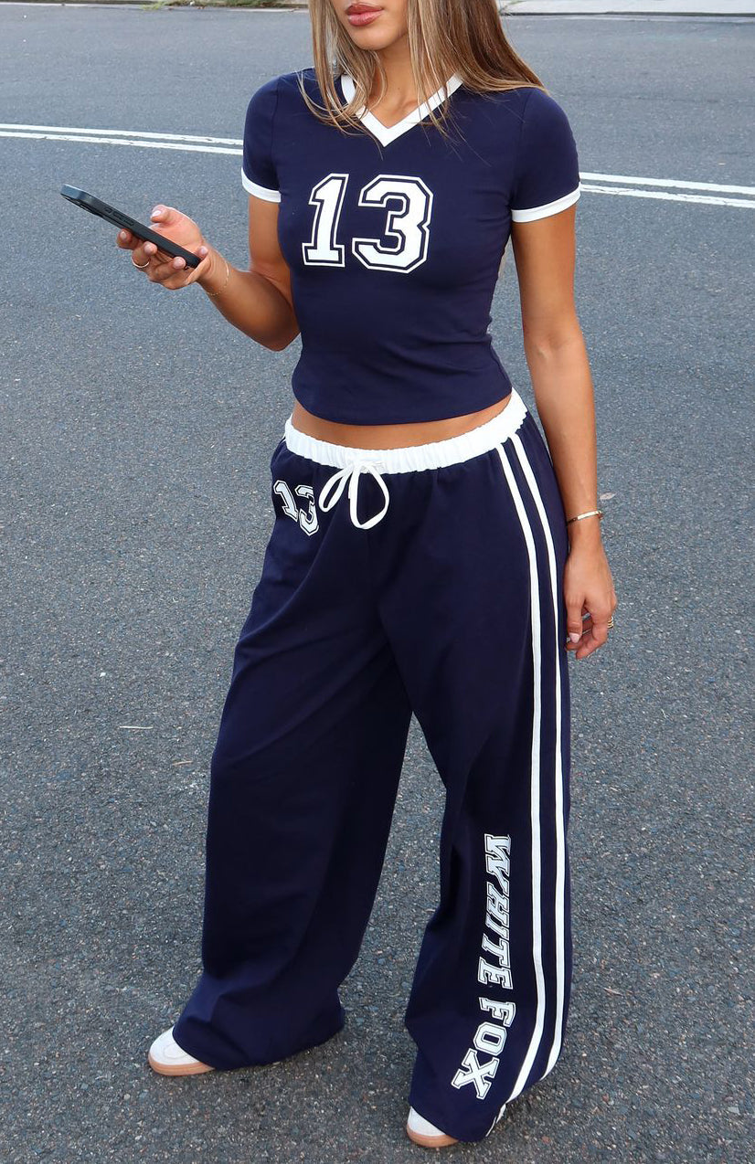 Trending Trying Too Hard Track Pants Dark Navy