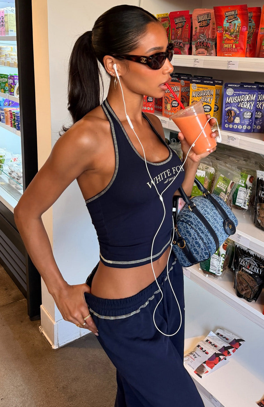 Trending Chill In Style Halter Top Navy