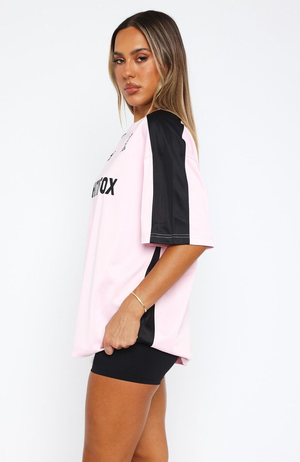 Trending Checking Up On You Oversized Jersey Light Pink