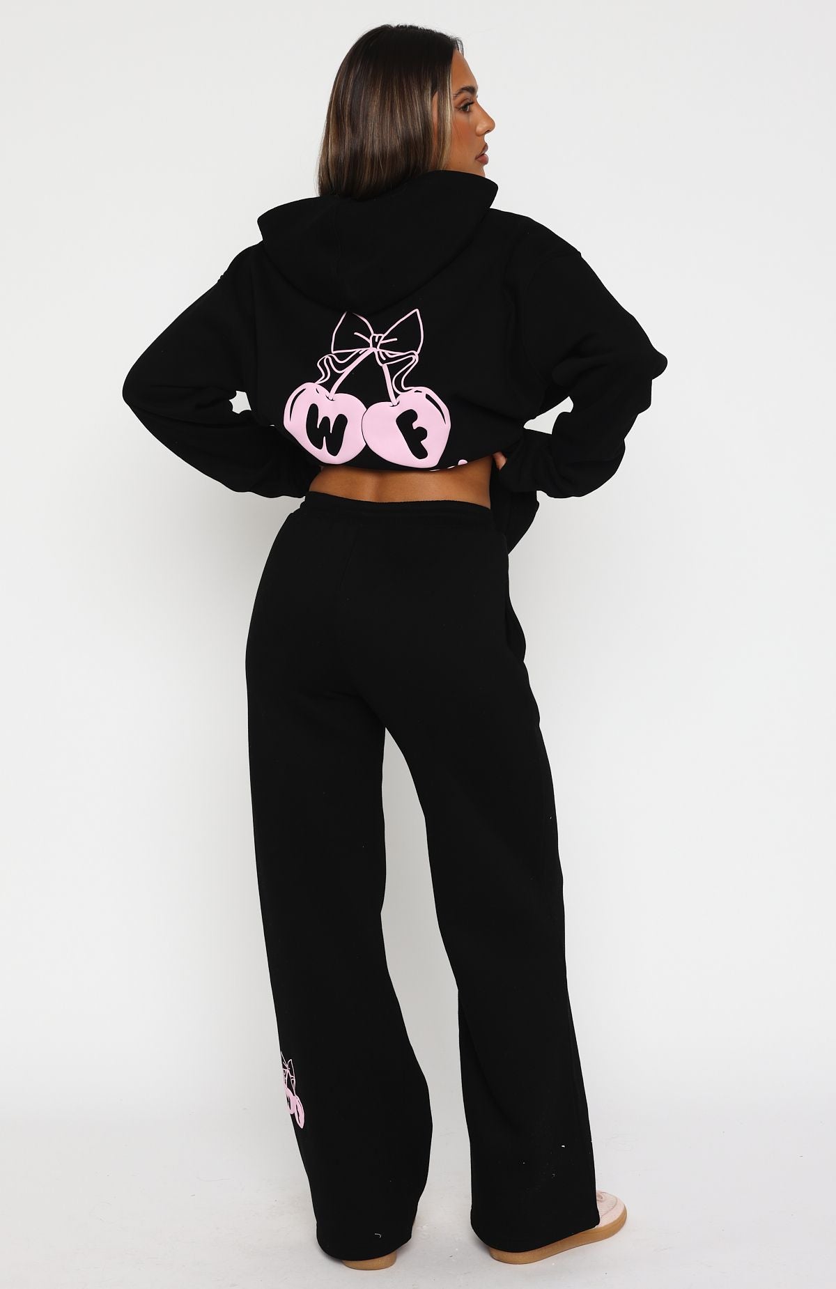 Trending Feel The Love Wide Leg Sweatpants Black