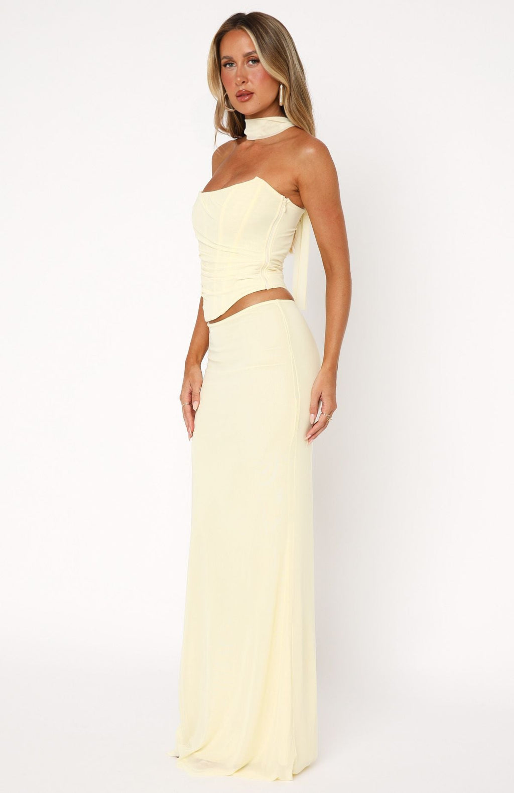 Trending Loving You Maxi Skirt Lemon