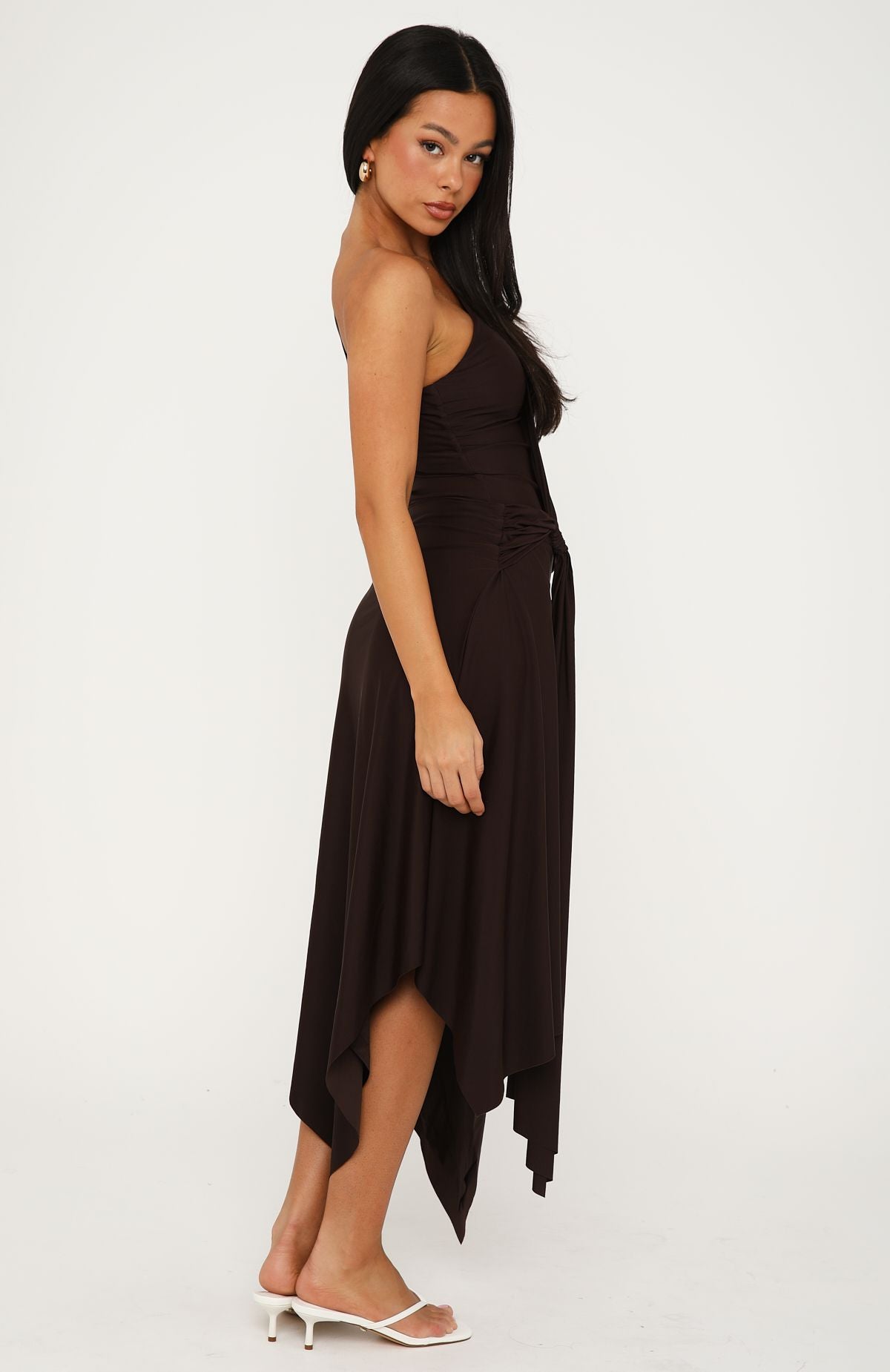 Trending Drifting Away Maxi Dress Chocolate