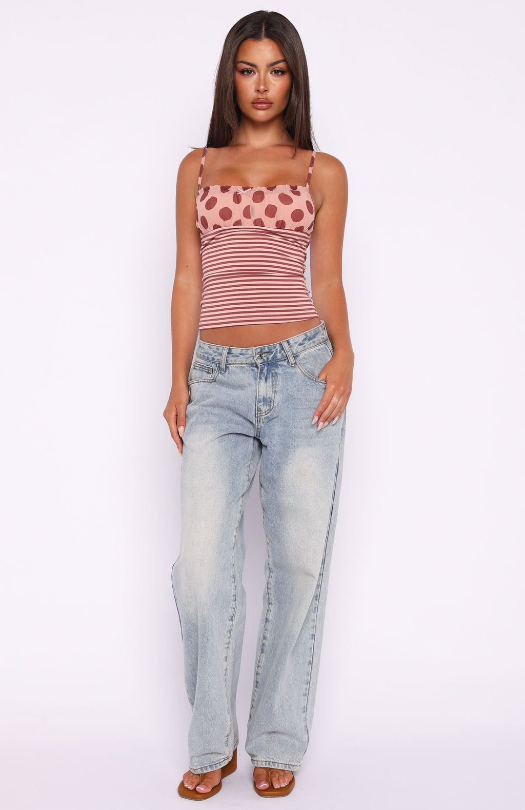 Trending Sucker For You Top Pink Stripe