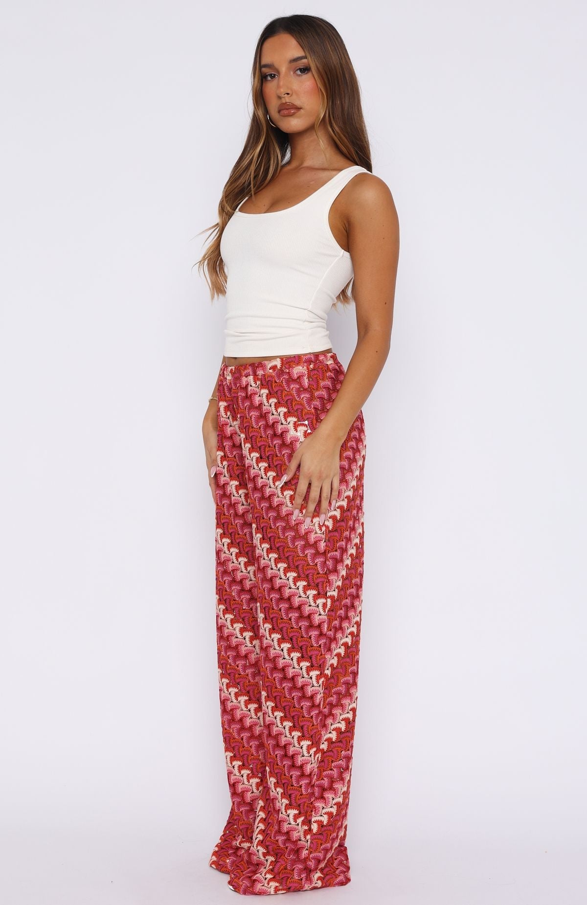 Trending Long Desire Pants Berry
