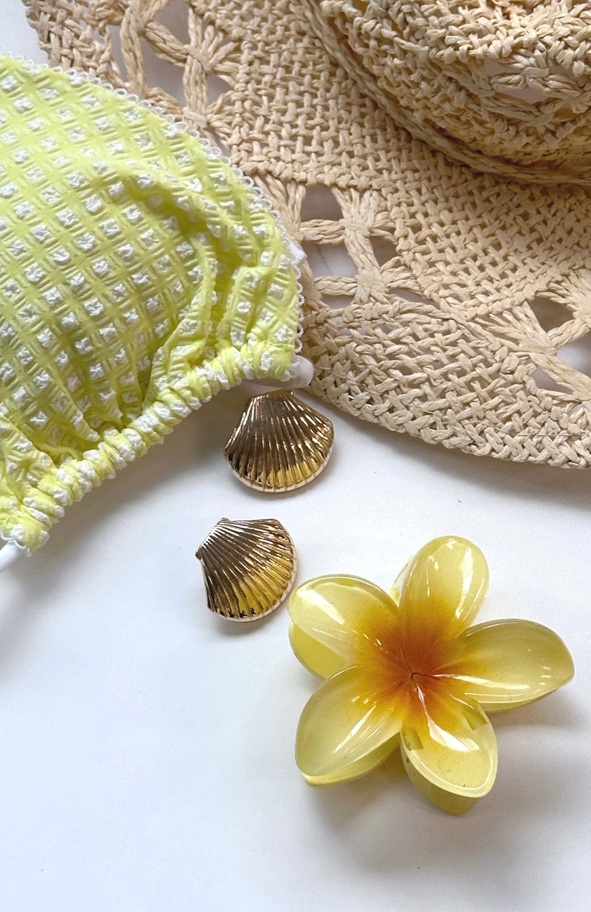 Trending Floral Charm Hair Clip Yellow